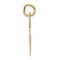 14K Yellow Gold Large Fancy Script Initial E Charm Jewerly 22mm x 17mm